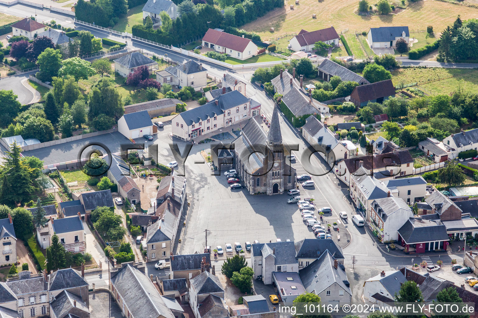 Church building in the village of in Saint-Amand-Longpre in Centre-Val de Loire, France