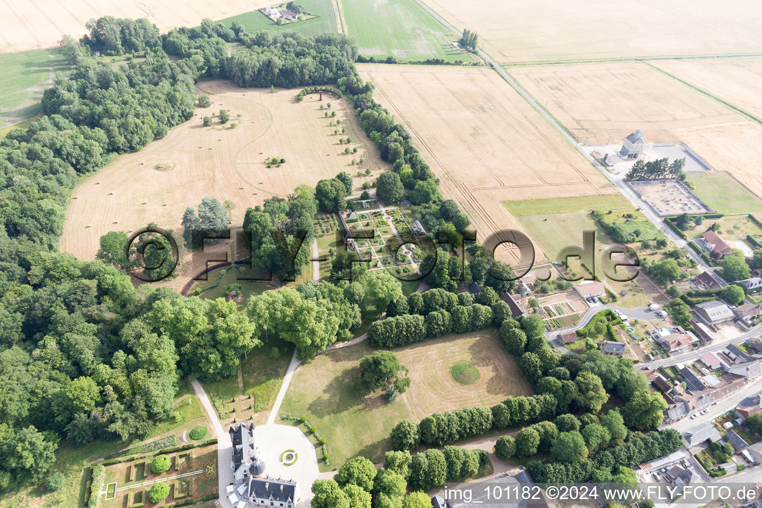 Saint-Cyr-du-Gault in the state Loir et Cher, France out of the air