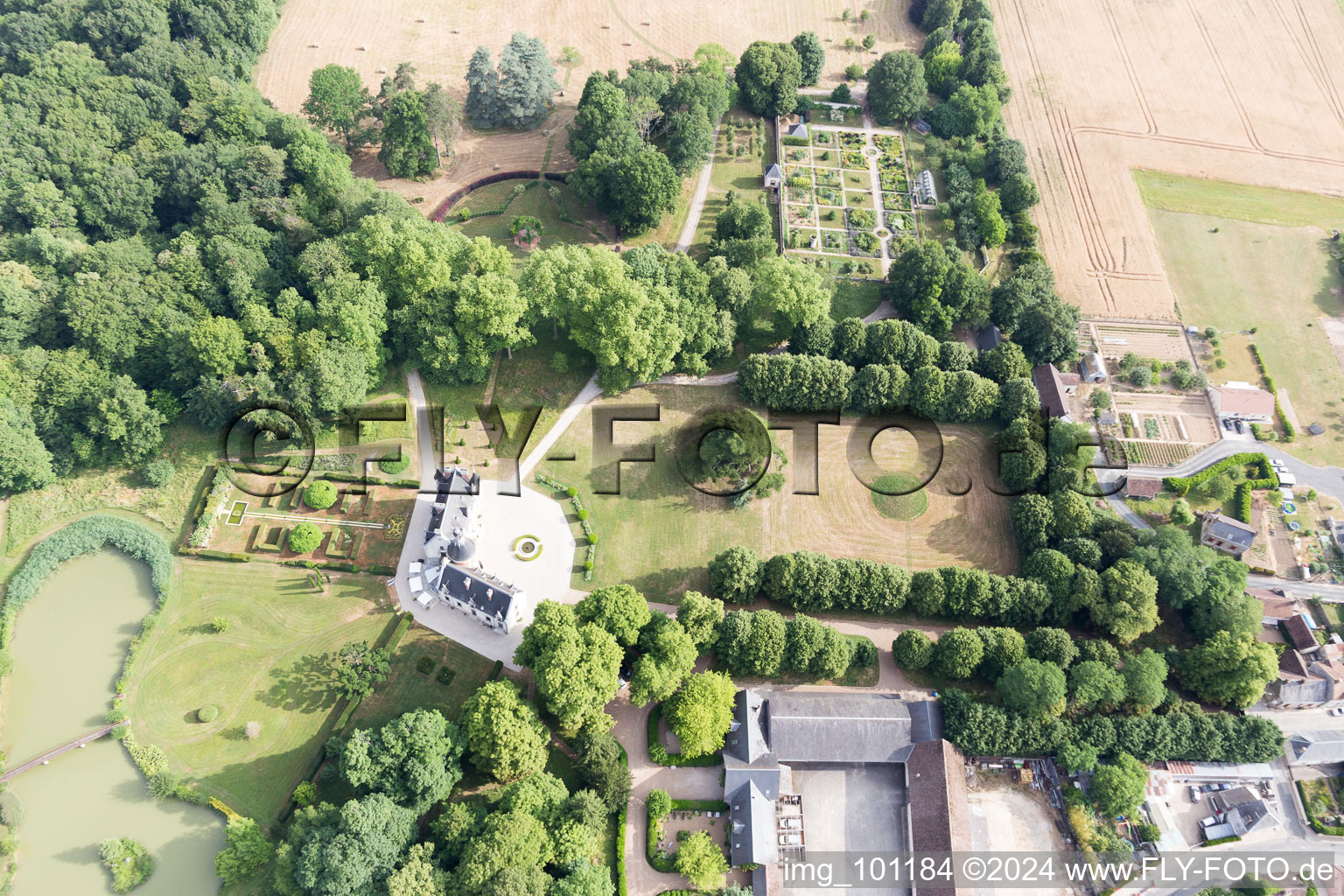 Saint-Cyr-du-Gault in the state Loir et Cher, France from the plane