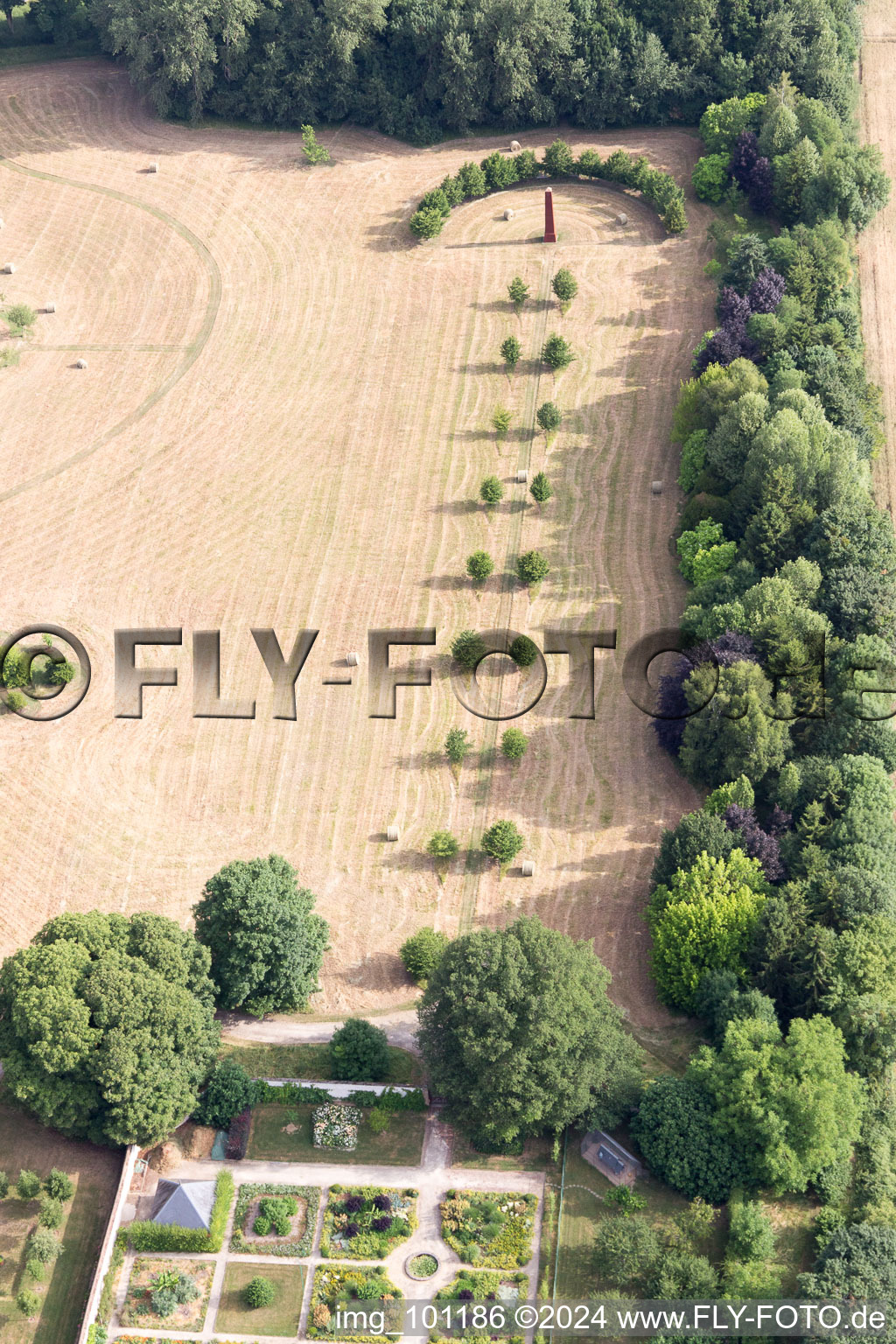 Saint-Cyr-du-Gault in the state Loir et Cher, France viewn from the air