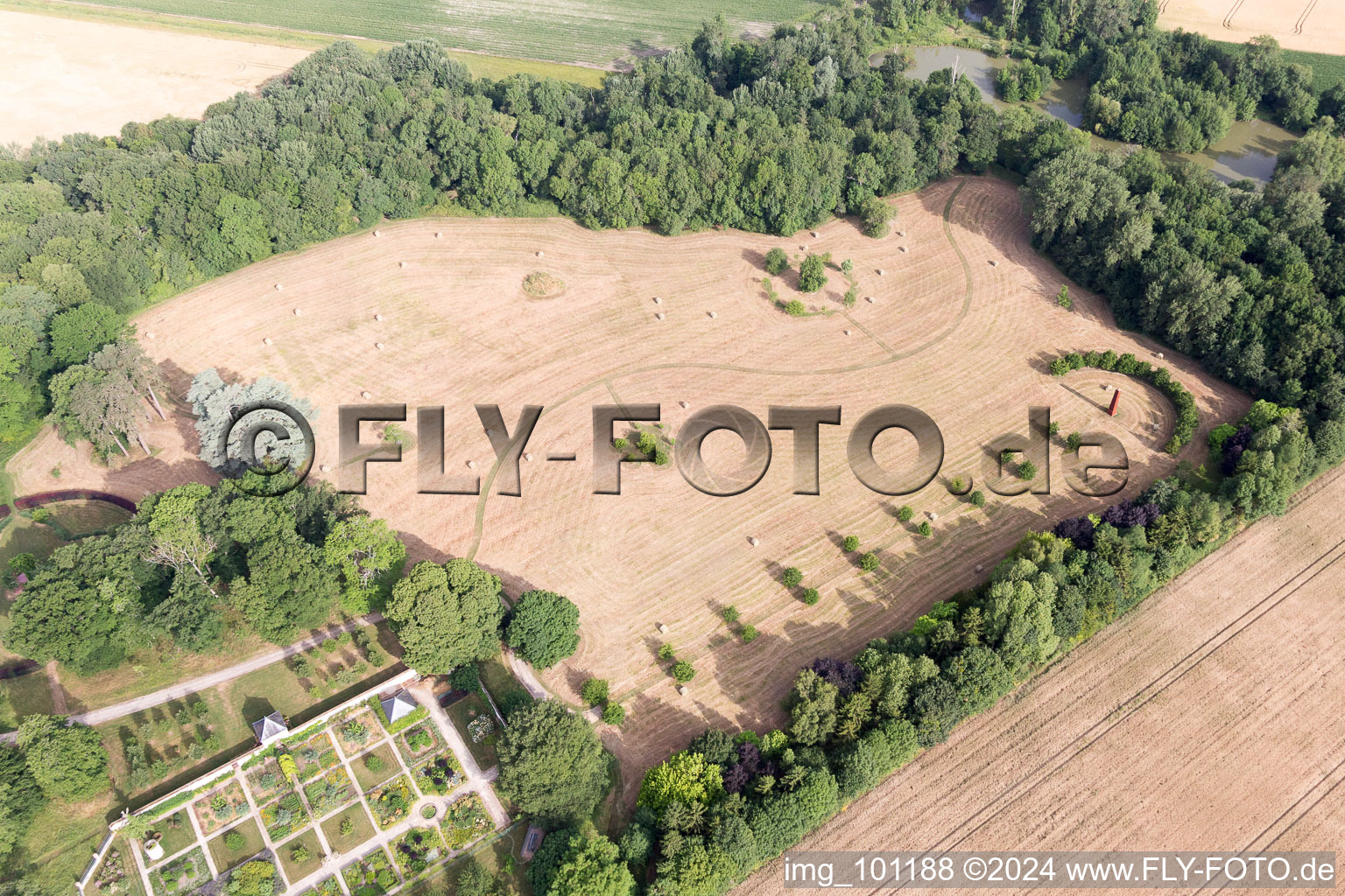 Drone recording of Saint-Cyr-du-Gault in the state Loir et Cher, France