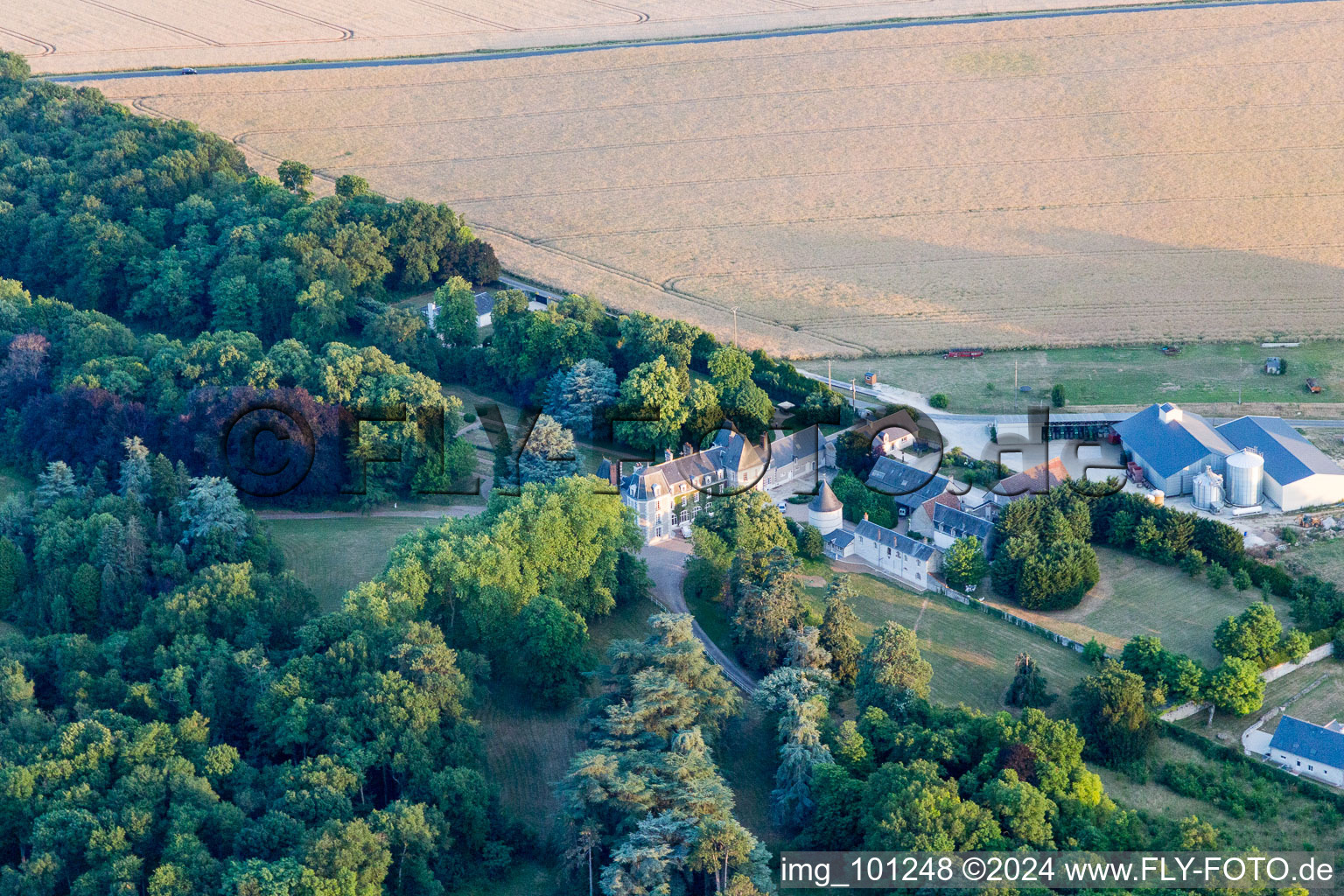 Landes-le-Gaulois in the state Loir et Cher, France from a drone