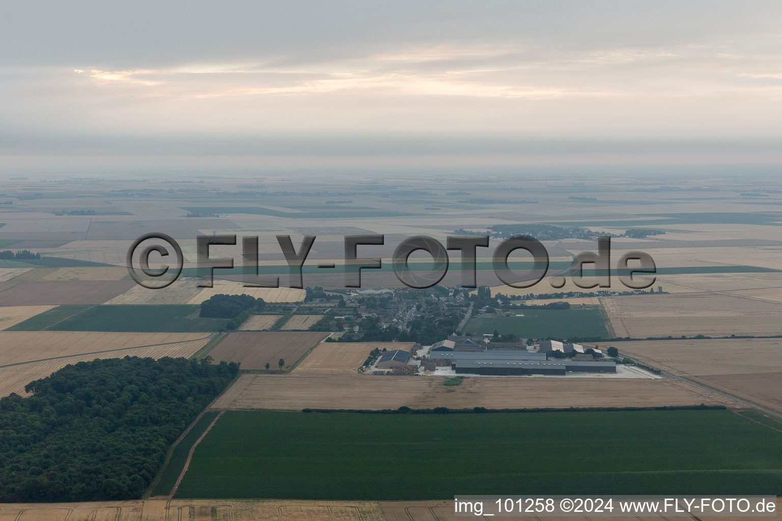 Bird's eye view of Talcy in the state Loir et Cher, France