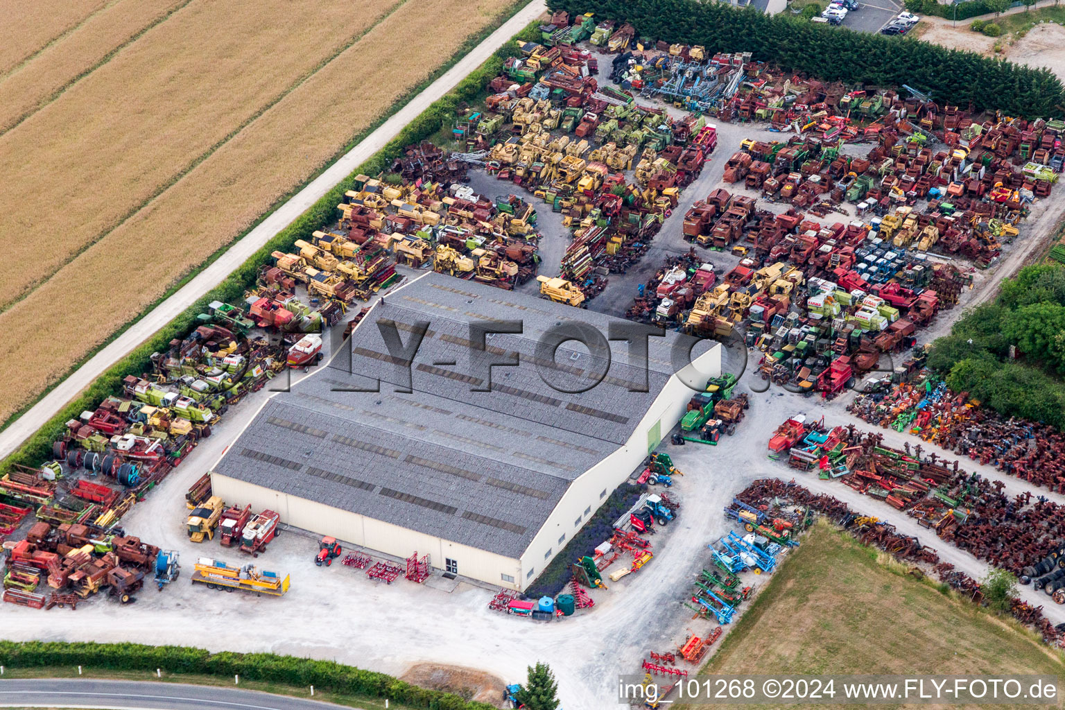 Talcy in the state Loir et Cher, France seen from a drone