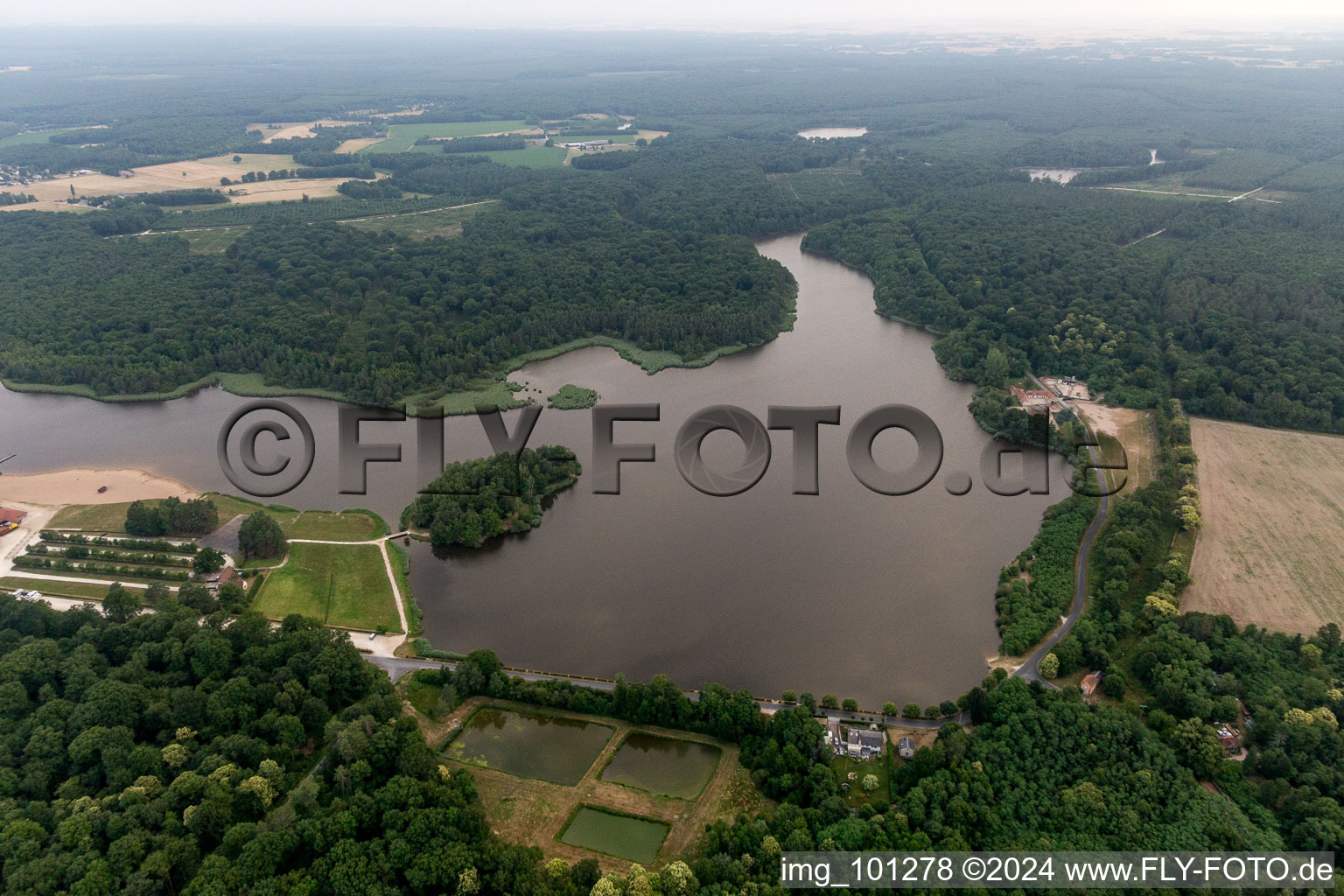 Combreux in the state Loiret, France viewn from the air