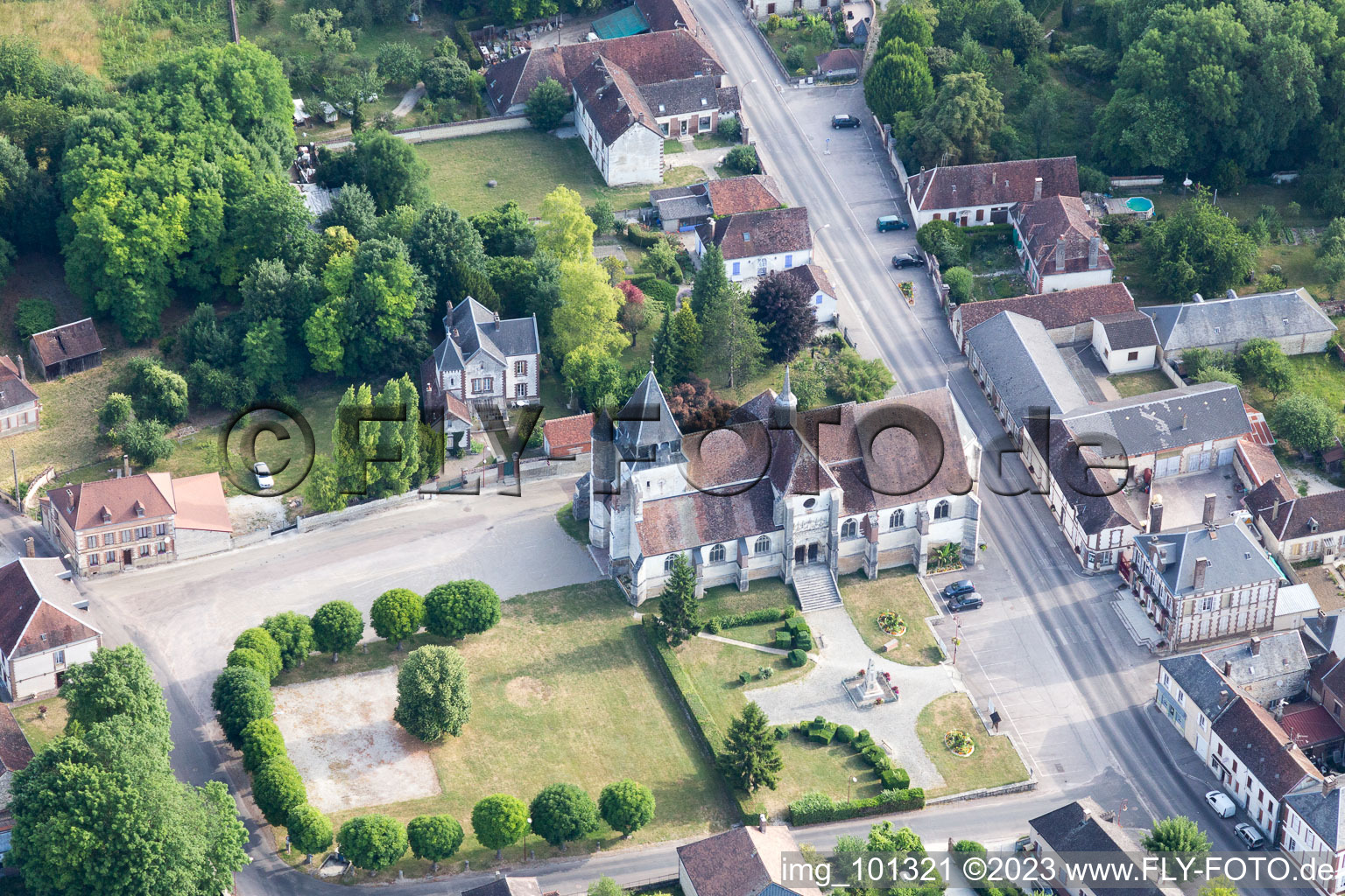 Aerial photograpy of Auxon in the state Aube, France