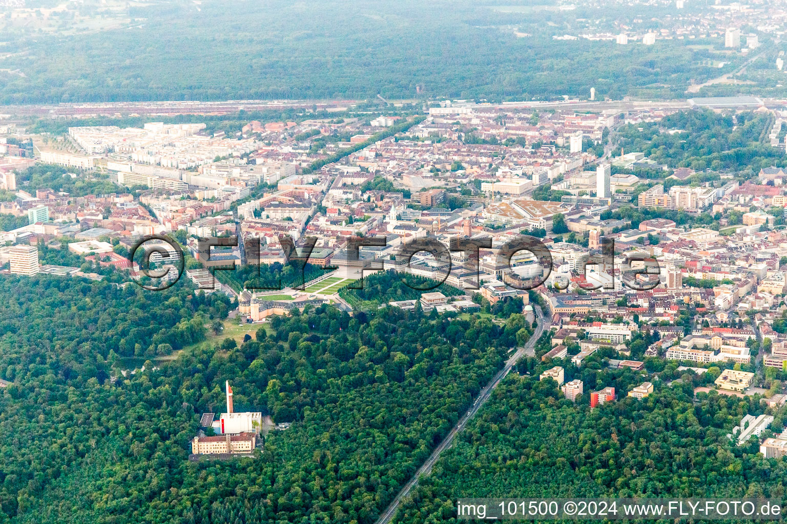 Castle park in the district Innenstadt-West in Karlsruhe in the state Baden-Wuerttemberg, Germany