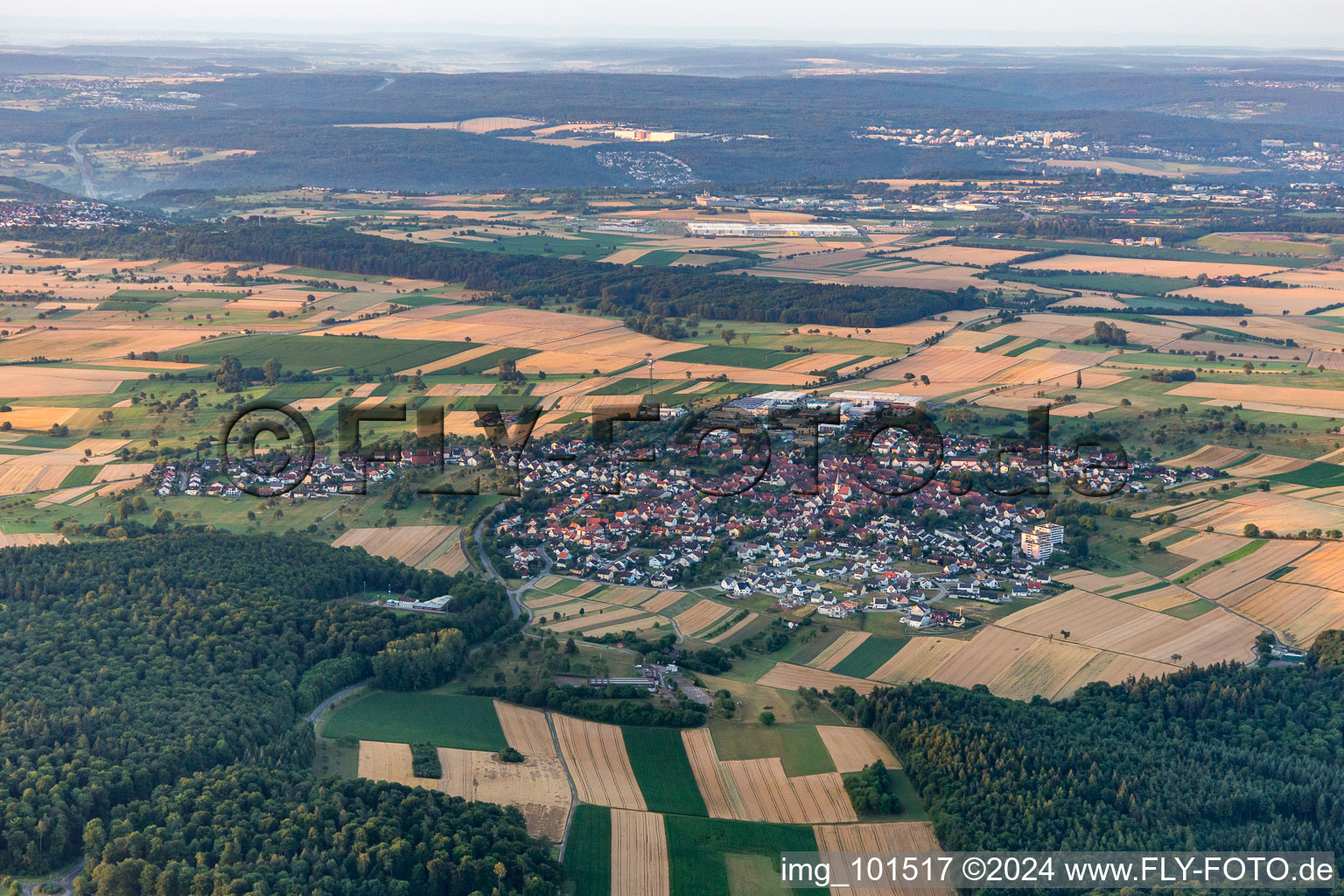 Aerial photograpy of District Nußbaum in Neulingen in the state Baden-Wuerttemberg, Germany