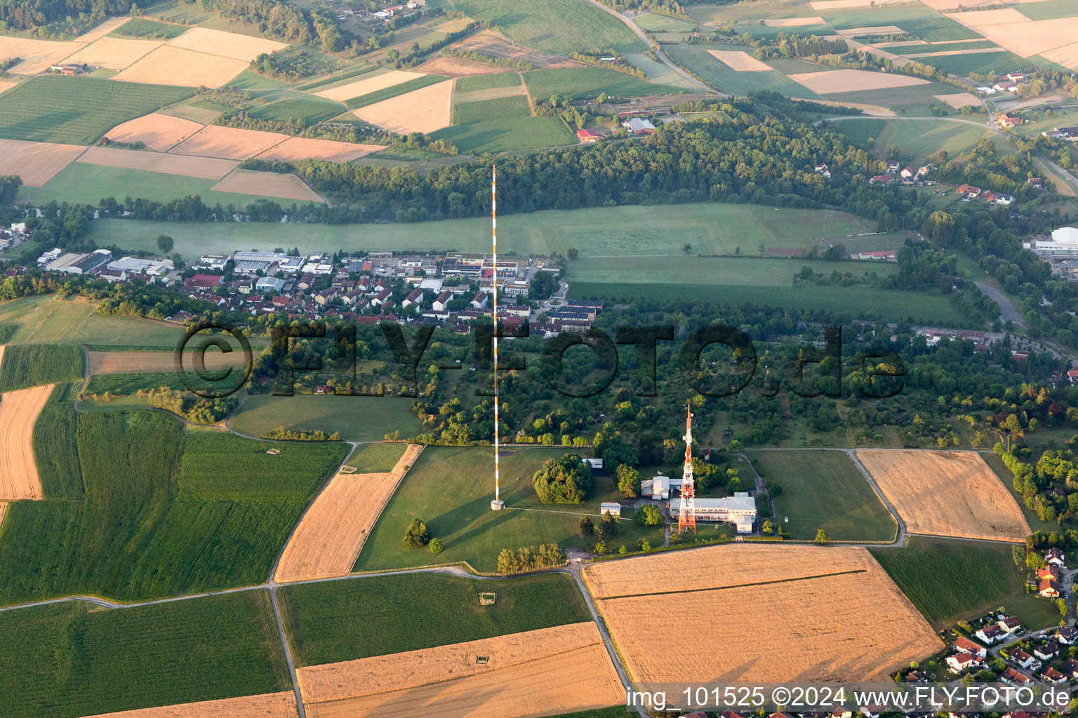 Steel mast funkturm and transmission system as basic network transmitter Muehlacker in Muehlacker in the state Baden-Wurttemberg, Germany