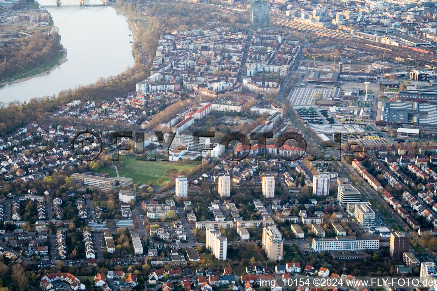 Lindenhof in the district Niederfeld in Mannheim in the state Baden-Wuerttemberg, Germany