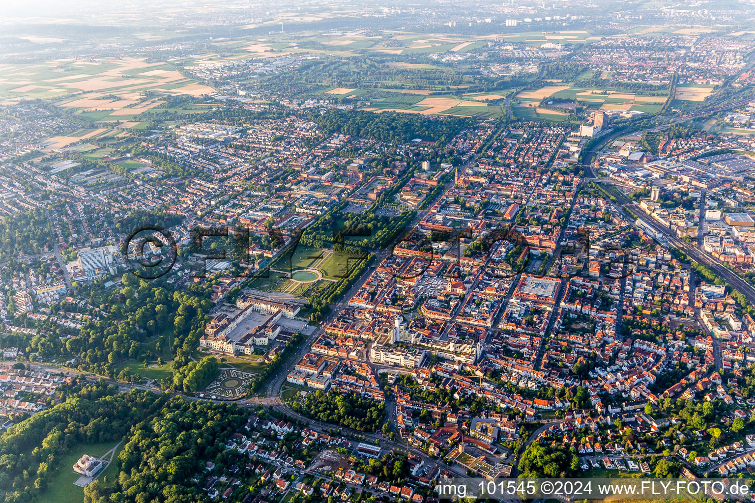 Residence Palace and Baroque Garden in Ludwigsburg in the state Baden-Wuerttemberg, Germany