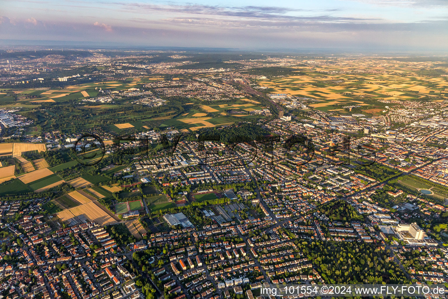 Aerial photograpy of Ludwigsburg in the state Baden-Wuerttemberg, Germany