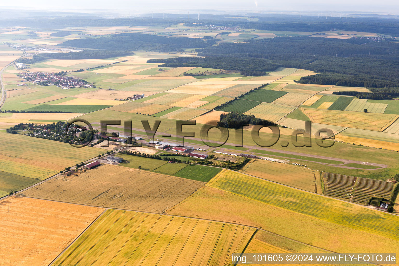 Neresheim, airfield in Elchingen auf dem Härtsfeld in the state Baden-Wuerttemberg, Germany