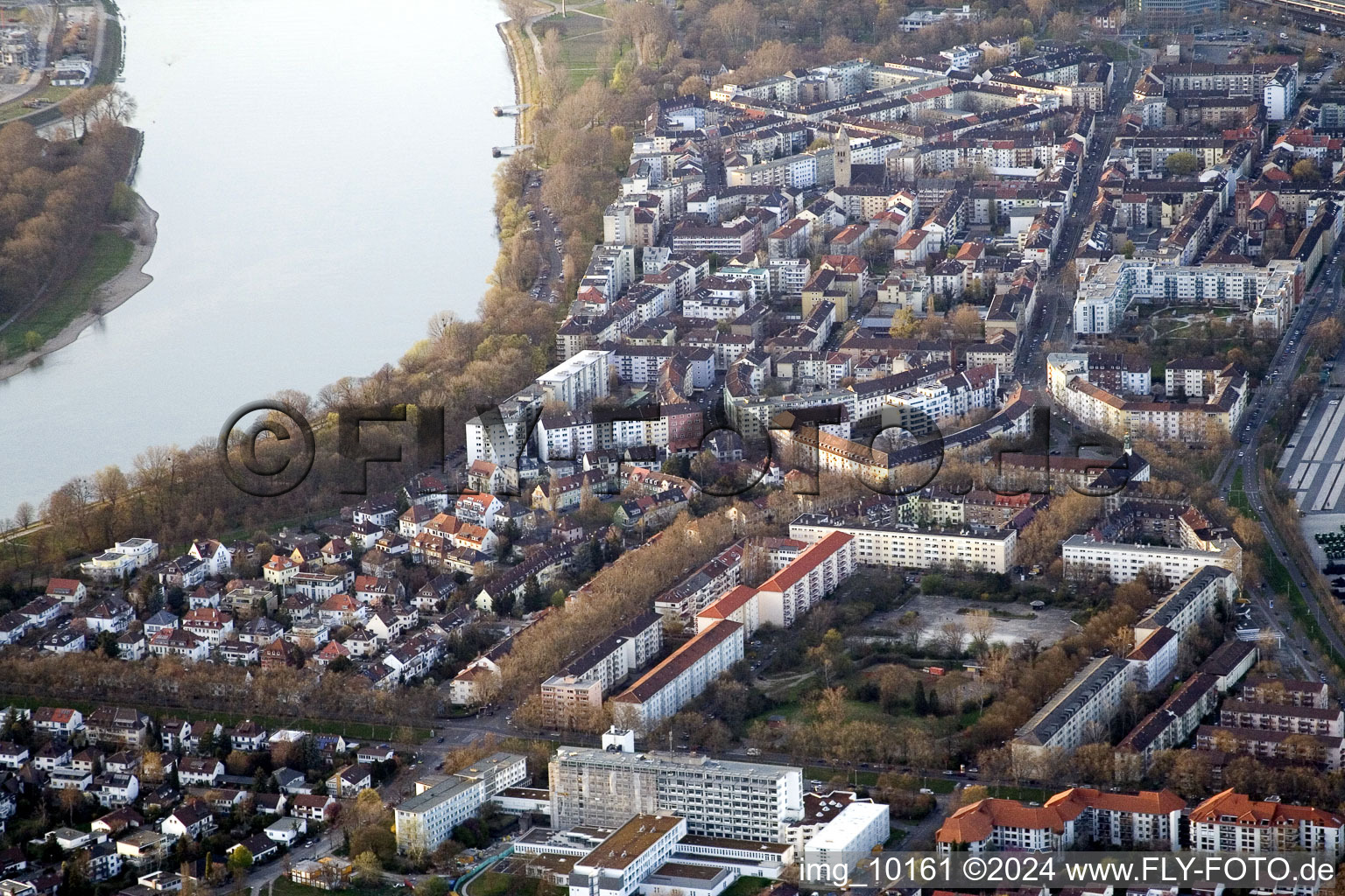 Stephanienufer, Pfalzplatz, Diakonissen KH in the district Lindenhof in Mannheim in the state Baden-Wuerttemberg, Germany