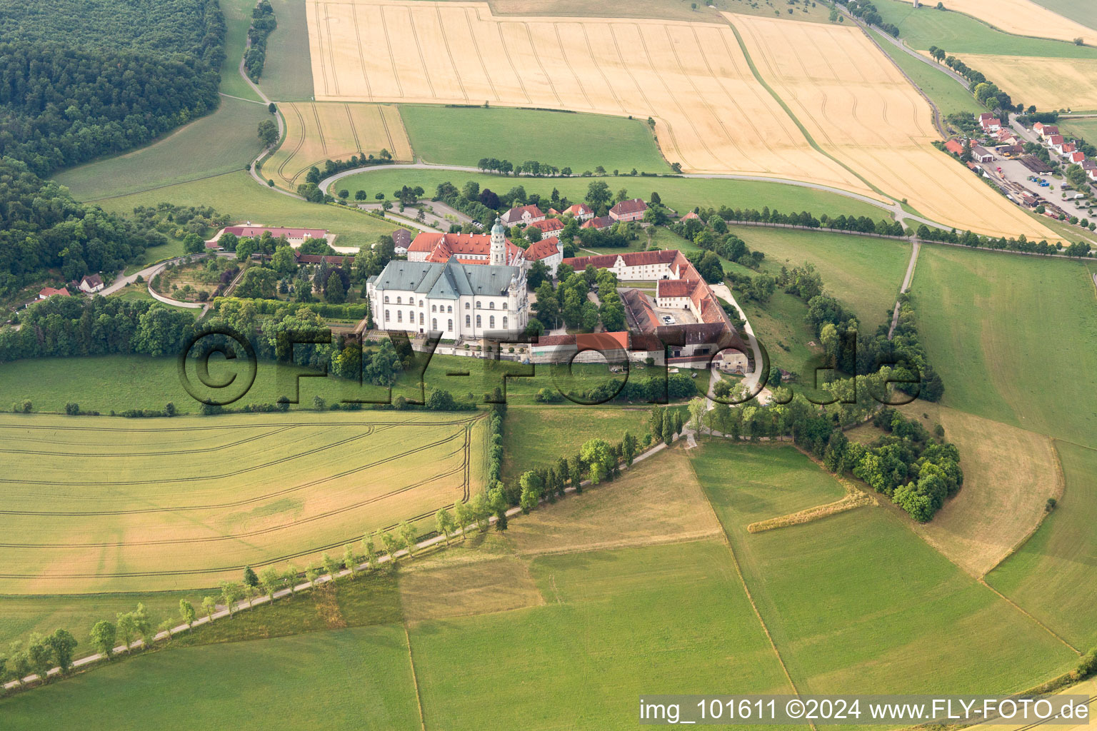 Complex of buildings of the monastery ond museum Neresheim in Neresheim in the state Baden-Wurttemberg, Germany