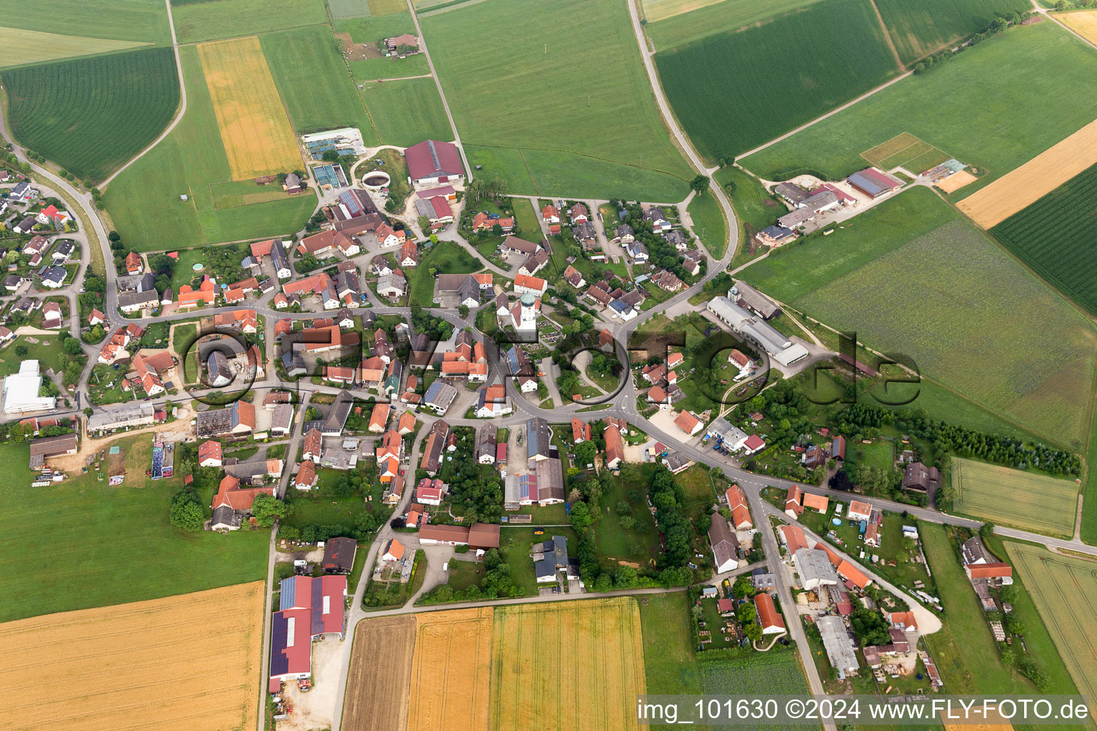 Oblique view of Kösingen in the state Baden-Wuerttemberg, Germany