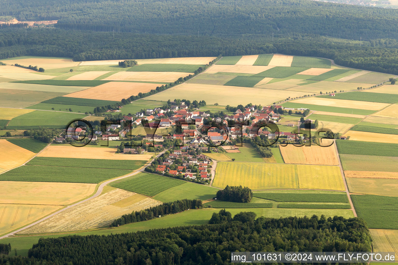 Kösingen in the state Baden-Wuerttemberg, Germany from above