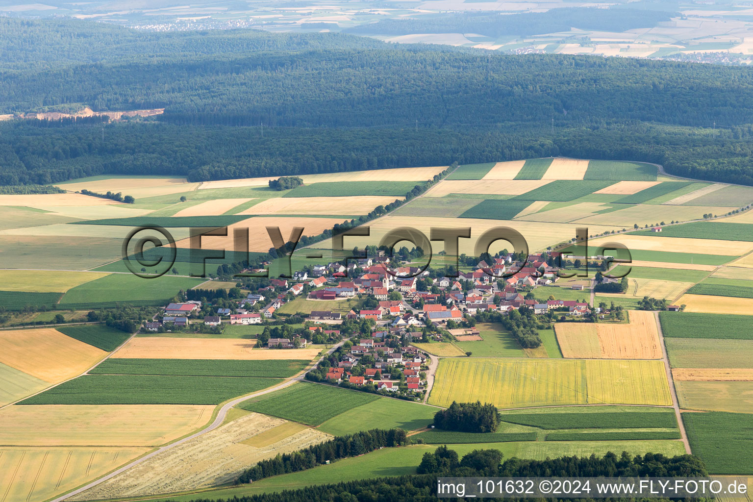 Kösingen in the state Baden-Wuerttemberg, Germany out of the air