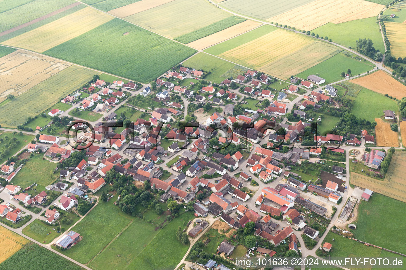 Oblique view of Forheim in the state Bavaria, Germany