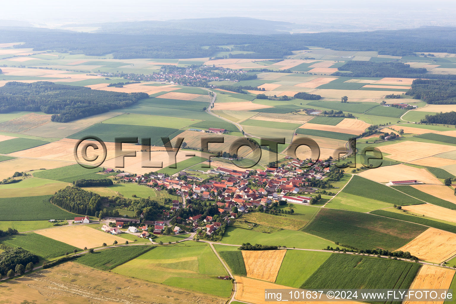 Forheim in the state Bavaria, Germany from above