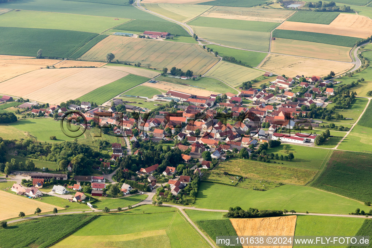 Forheim in the state Bavaria, Germany out of the air