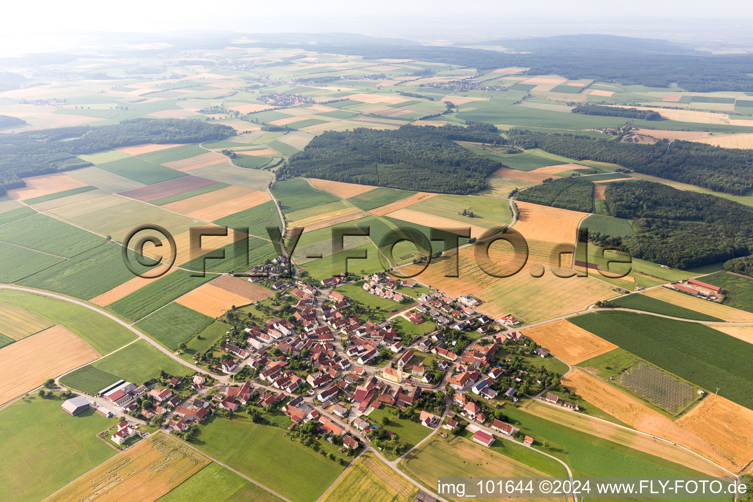 Aerial photograpy of Bollstadt in the state Bavaria, Germany