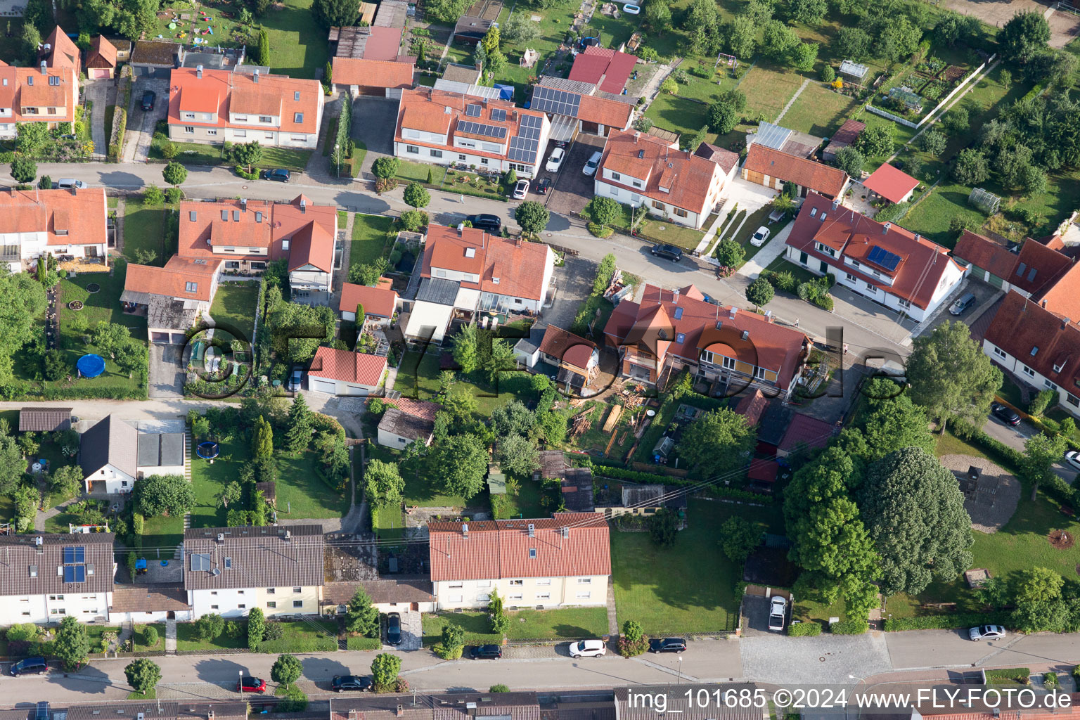 Aerial photograpy of District Riedlingen in Donauwörth in the state Bavaria, Germany