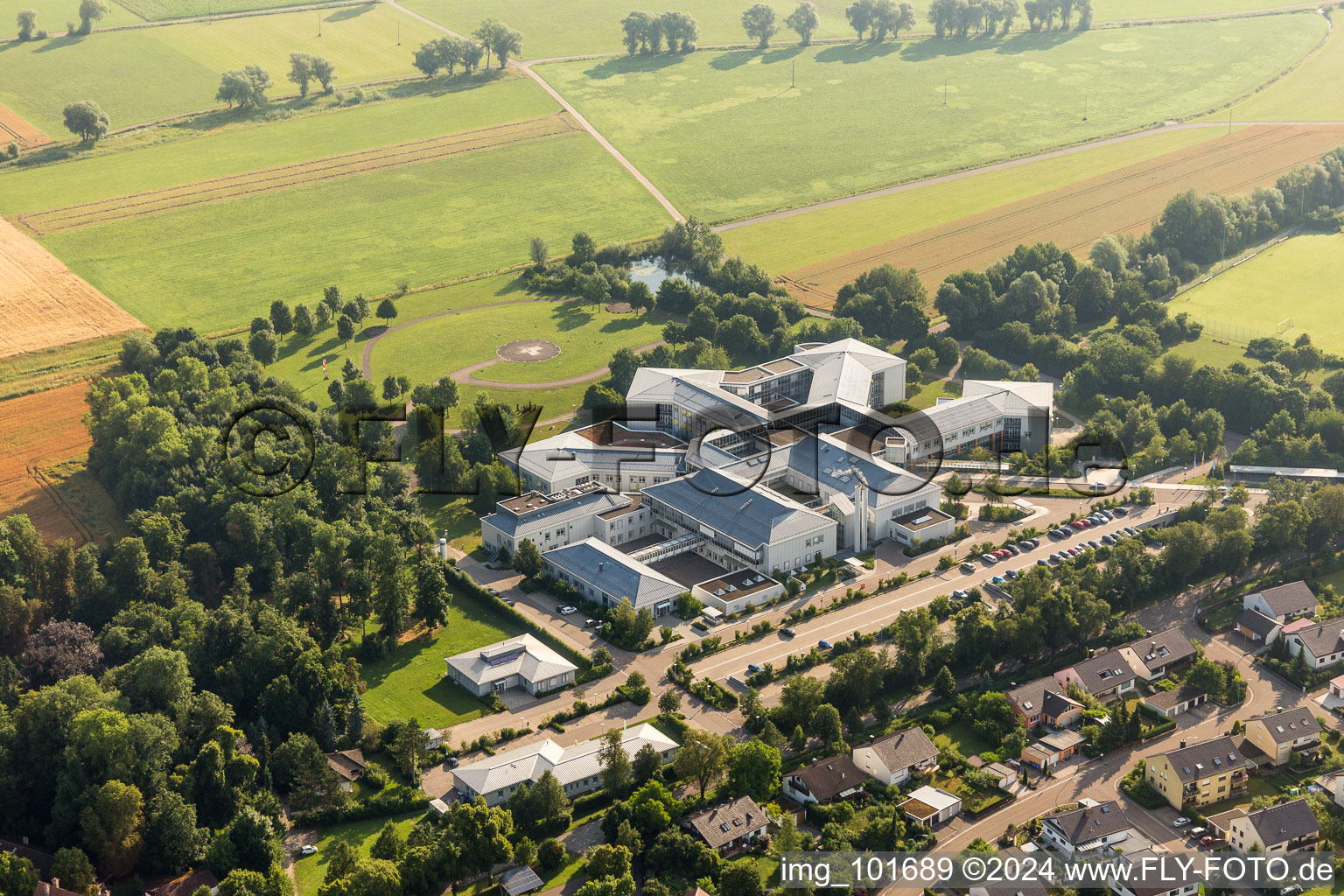 Hospital grounds of the rehabilitation center in Donauwoerth in the state Bavaria, Germany