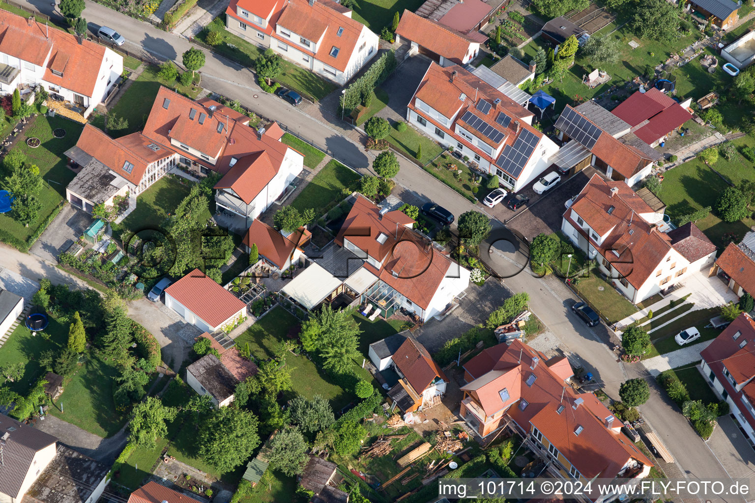 District Riedlingen in Donauwörth in the state Bavaria, Germany from the drone perspective