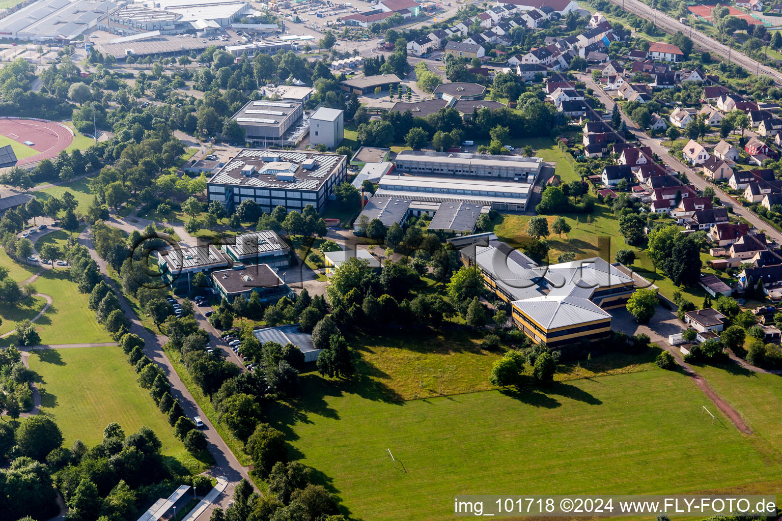 Hans-Leipelt-School and Ludwig-Bölkow-School, State Vocational School Donauwörth, Technical School in the district of Neudegg in the district Riedlingen in Donauwörth in the state Bavaria, Germany