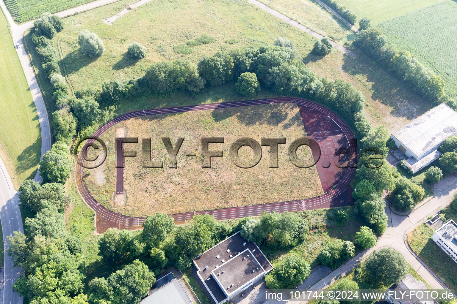 Donauwörth in the state Bavaria, Germany from a drone