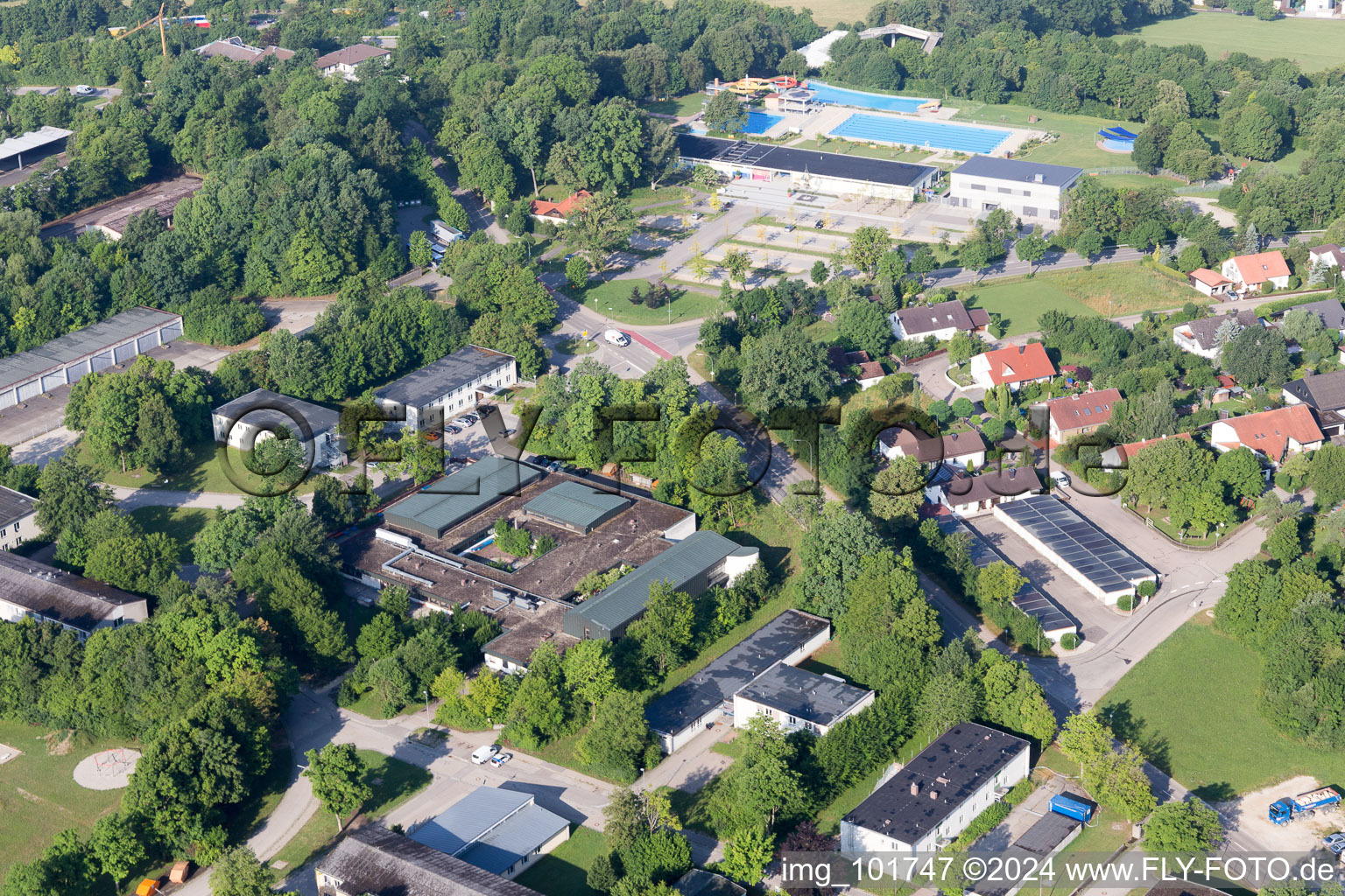 Aerial photograpy of Donauwörth in the state Bavaria, Germany