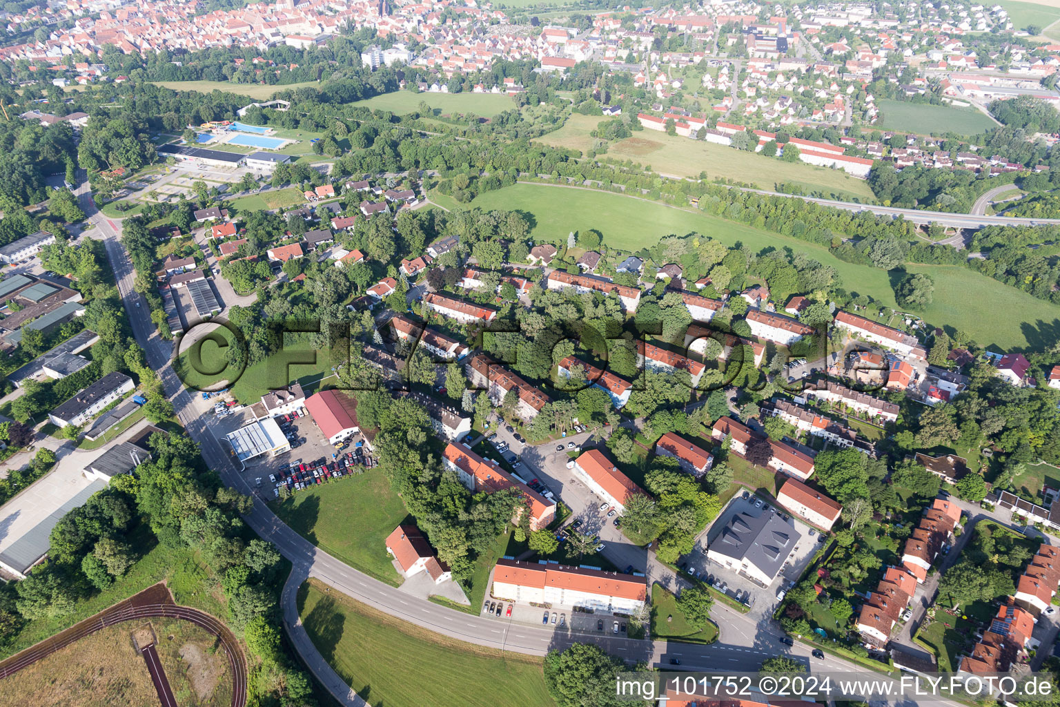 Donauwörth in the state Bavaria, Germany out of the air