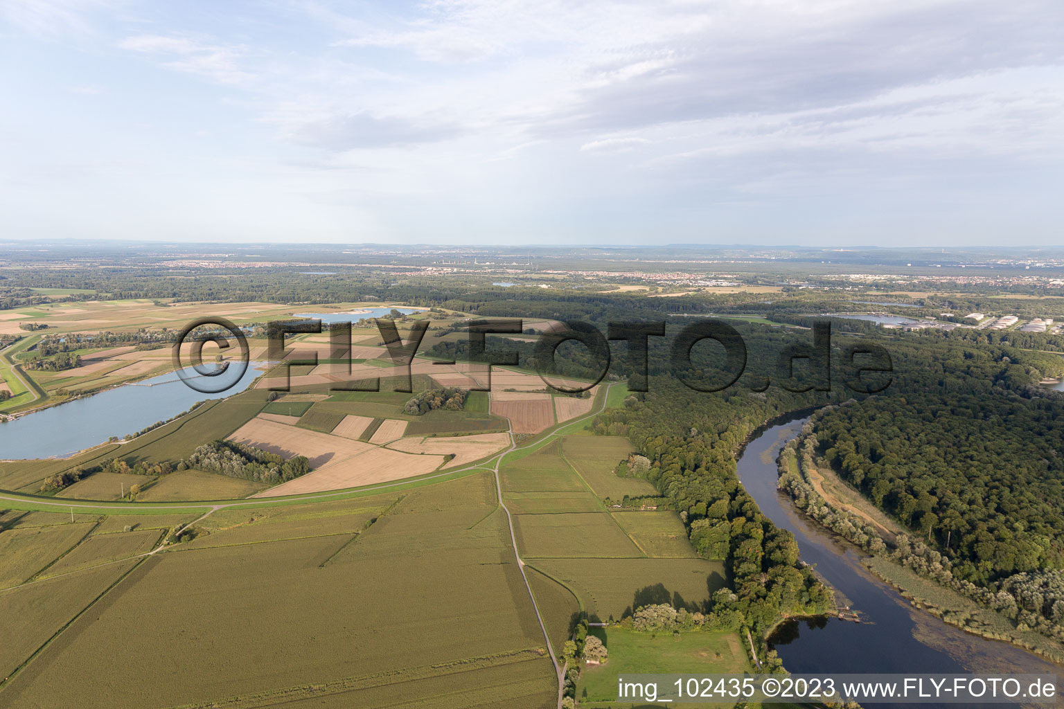 Drone image of Jockgrim in the state Rhineland-Palatinate, Germany