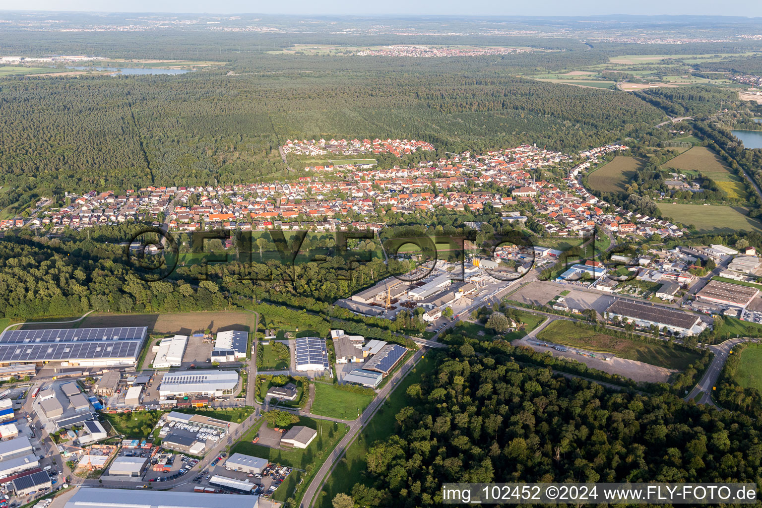 District Huttenheim in Philippsburg in the state Baden-Wuerttemberg, Germany