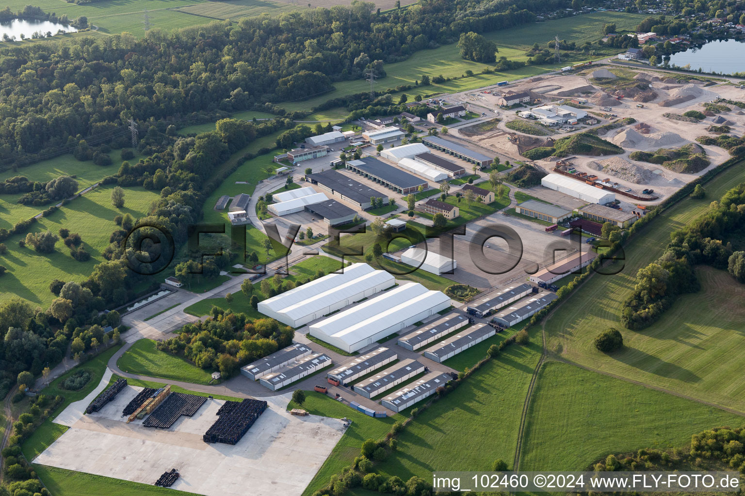 Aerial view of StUbPl Philippsburg in Philippsburg in the state Baden-Wuerttemberg, Germany