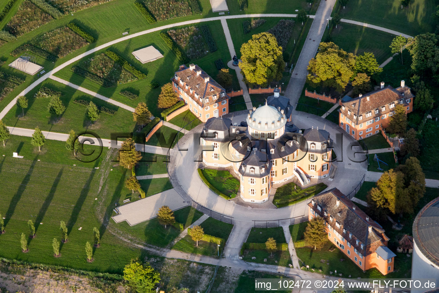 Drone recording of Waghäusel in the state Baden-Wuerttemberg, Germany