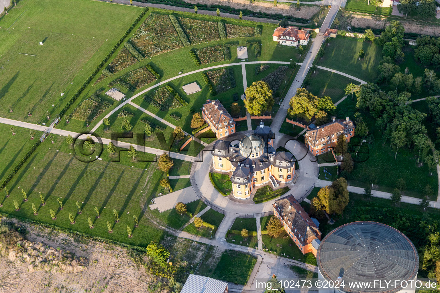 Drone image of Waghäusel in the state Baden-Wuerttemberg, Germany