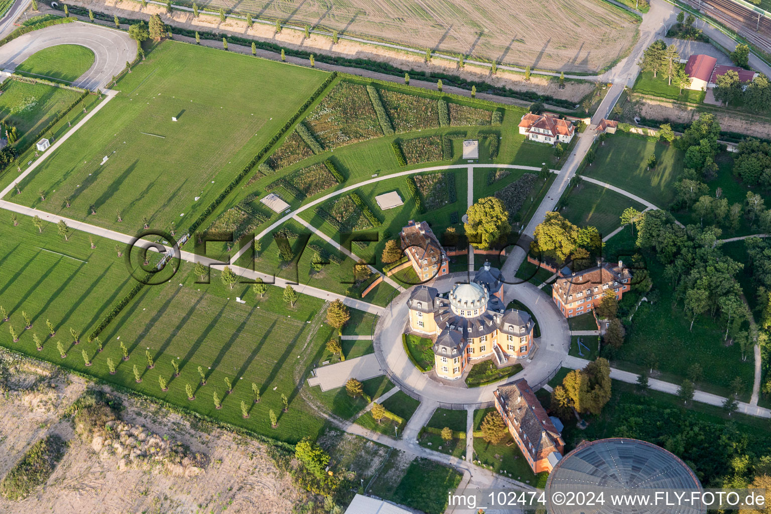 Waghäusel in the state Baden-Wuerttemberg, Germany from the drone perspective