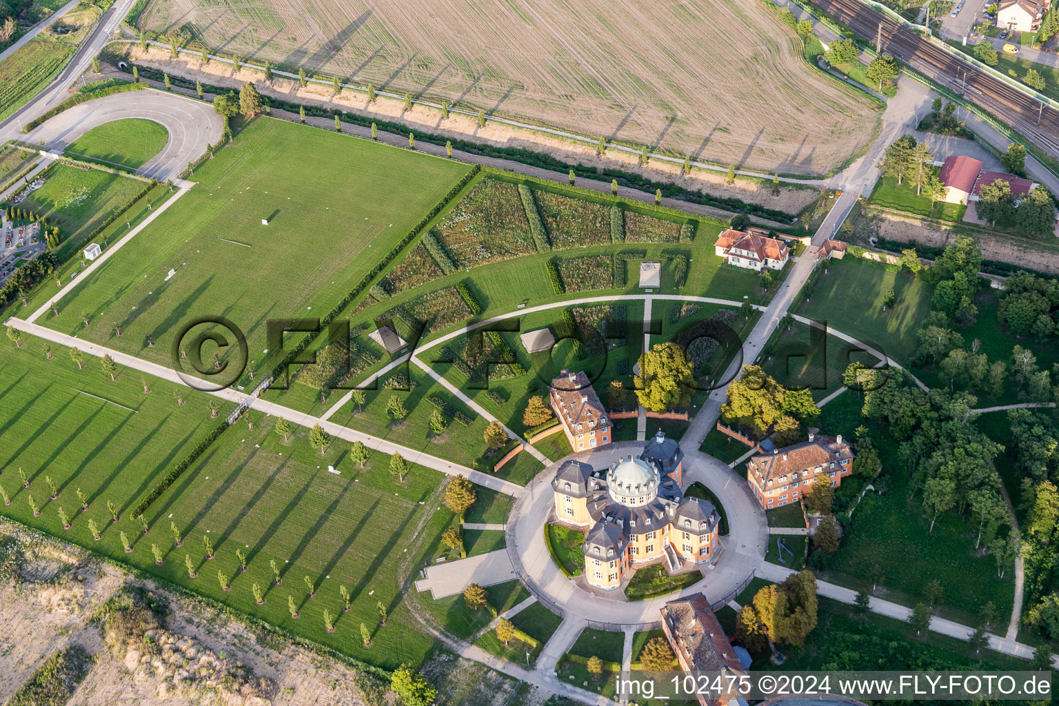 Waghäusel in the state Baden-Wuerttemberg, Germany from a drone