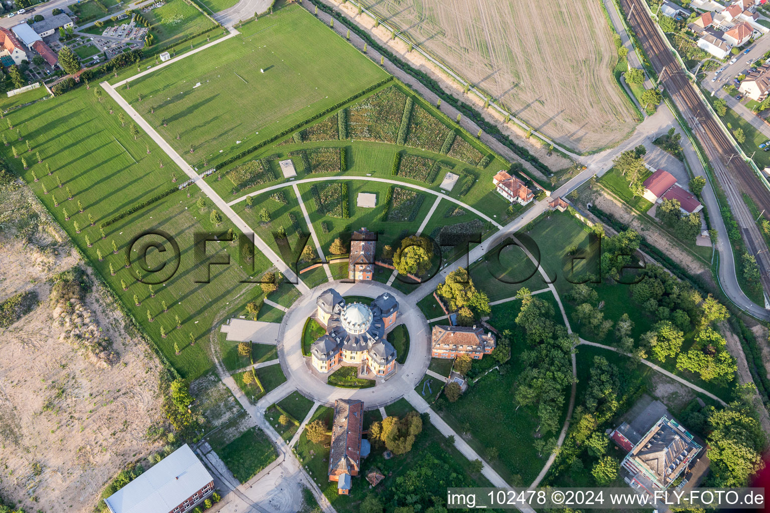 Aerial photograpy of Waghäusel in the state Baden-Wuerttemberg, Germany