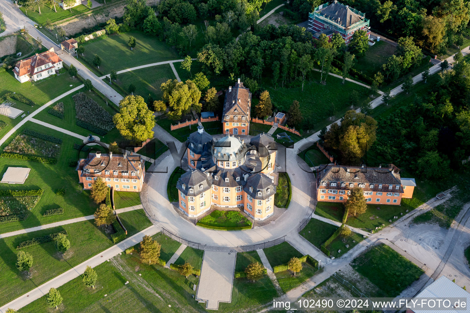 Waghäusel in the state Baden-Wuerttemberg, Germany viewn from the air