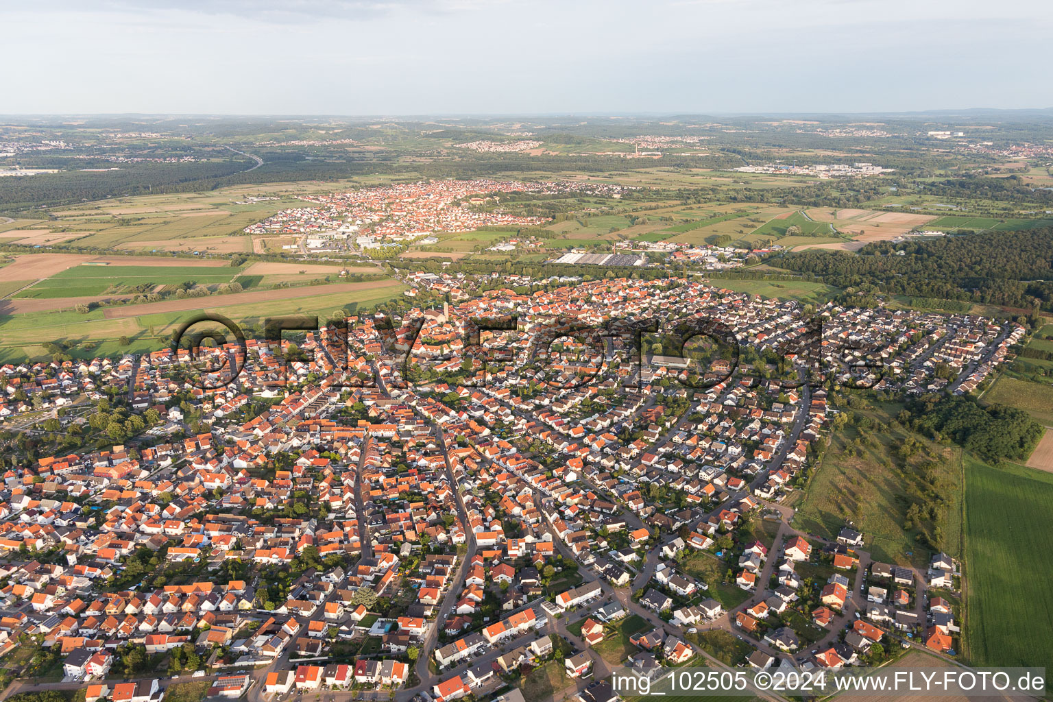 Aerial photograpy of District Sankt Leon in St. Leon-Rot in the state Baden-Wuerttemberg, Germany