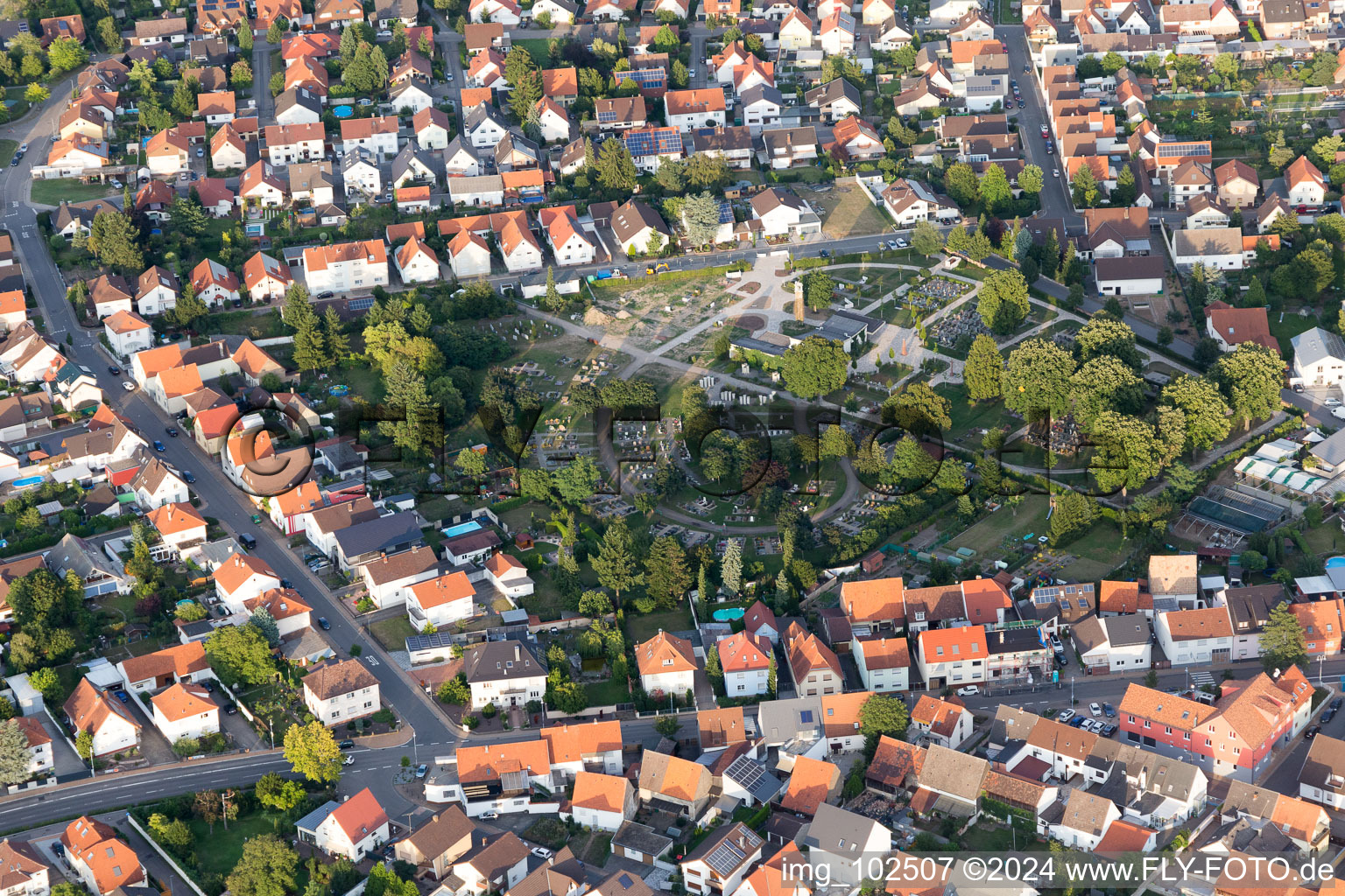 Cemetery in the district Sankt Leon in St. Leon-Rot in the state Baden-Wuerttemberg, Germany