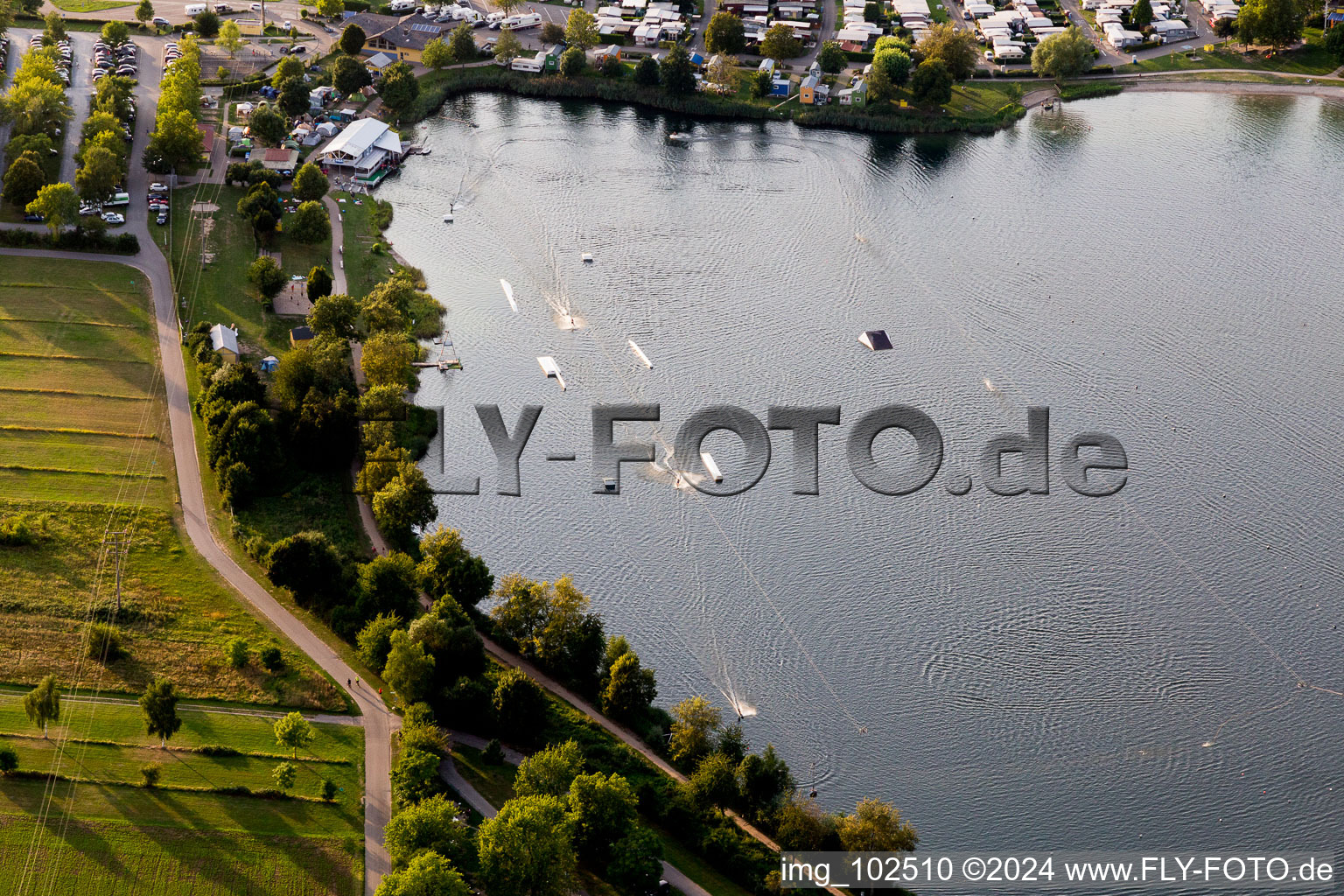 St. Leoner See, water ski facility in the district Sankt Leon in St. Leon-Rot in the state Baden-Wuerttemberg, Germany