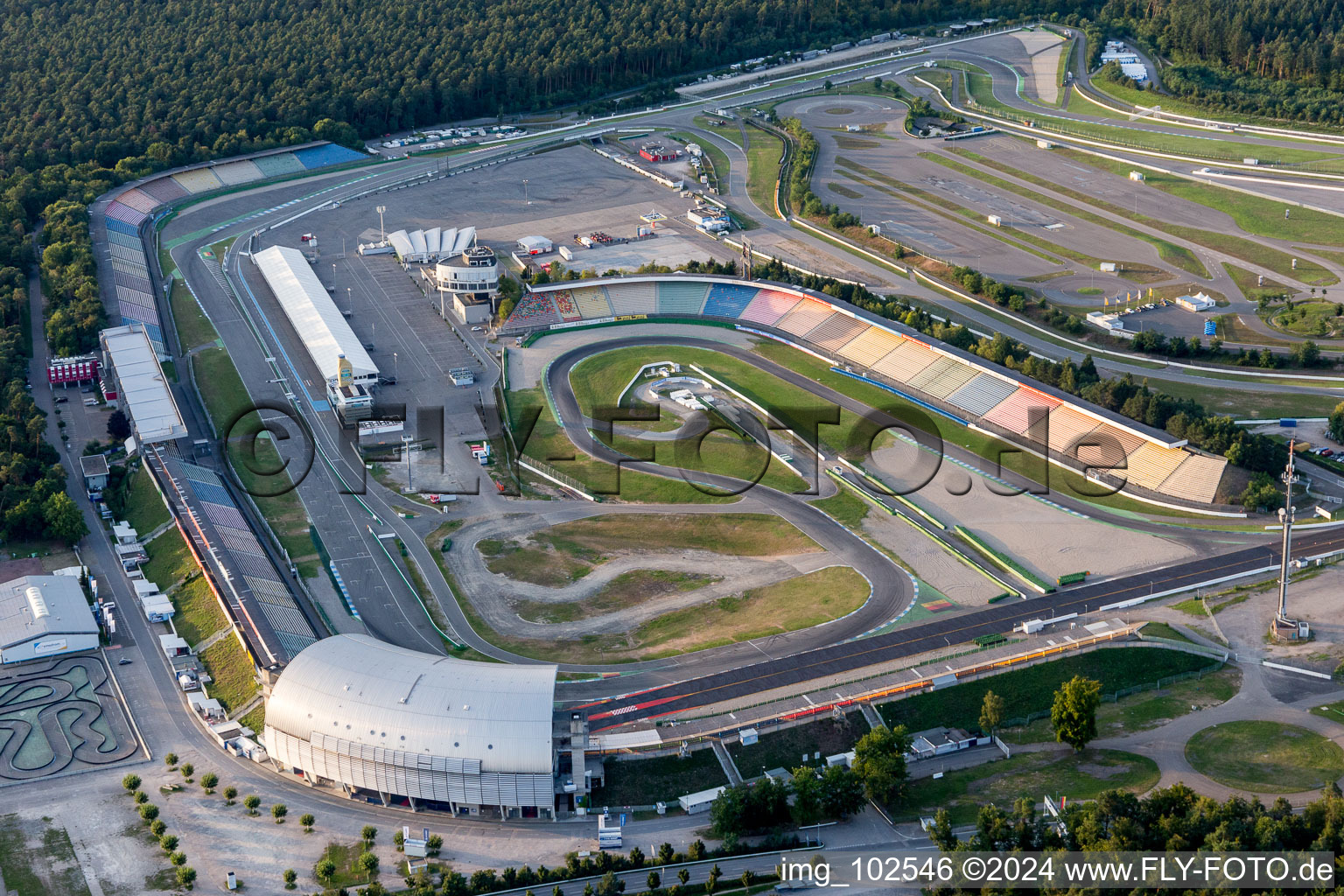 Hockenheim in the state Baden-Wuerttemberg, Germany out of the air