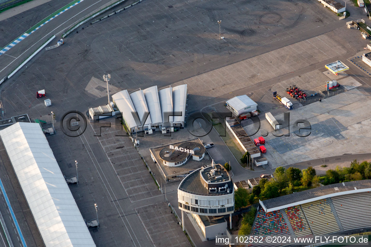 Drone image of Hockenheim in the state Baden-Wuerttemberg, Germany