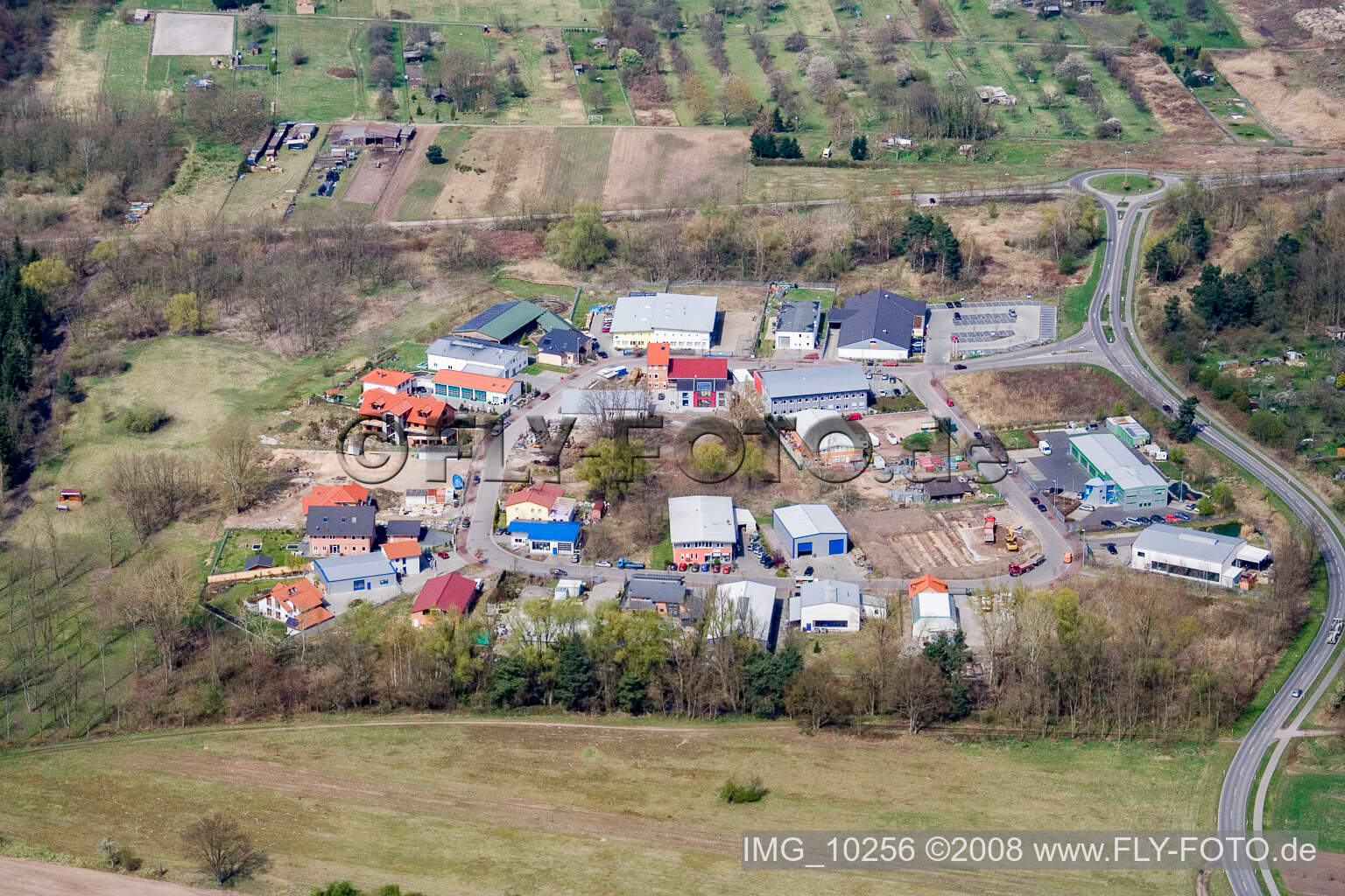 Industrial area S in Jockgrim in the state Rhineland-Palatinate, Germany