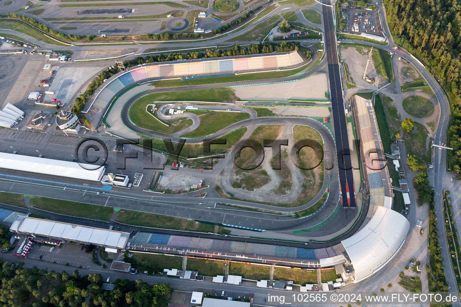 Hockenheim in the state Baden-Wuerttemberg, Germany viewn from the air