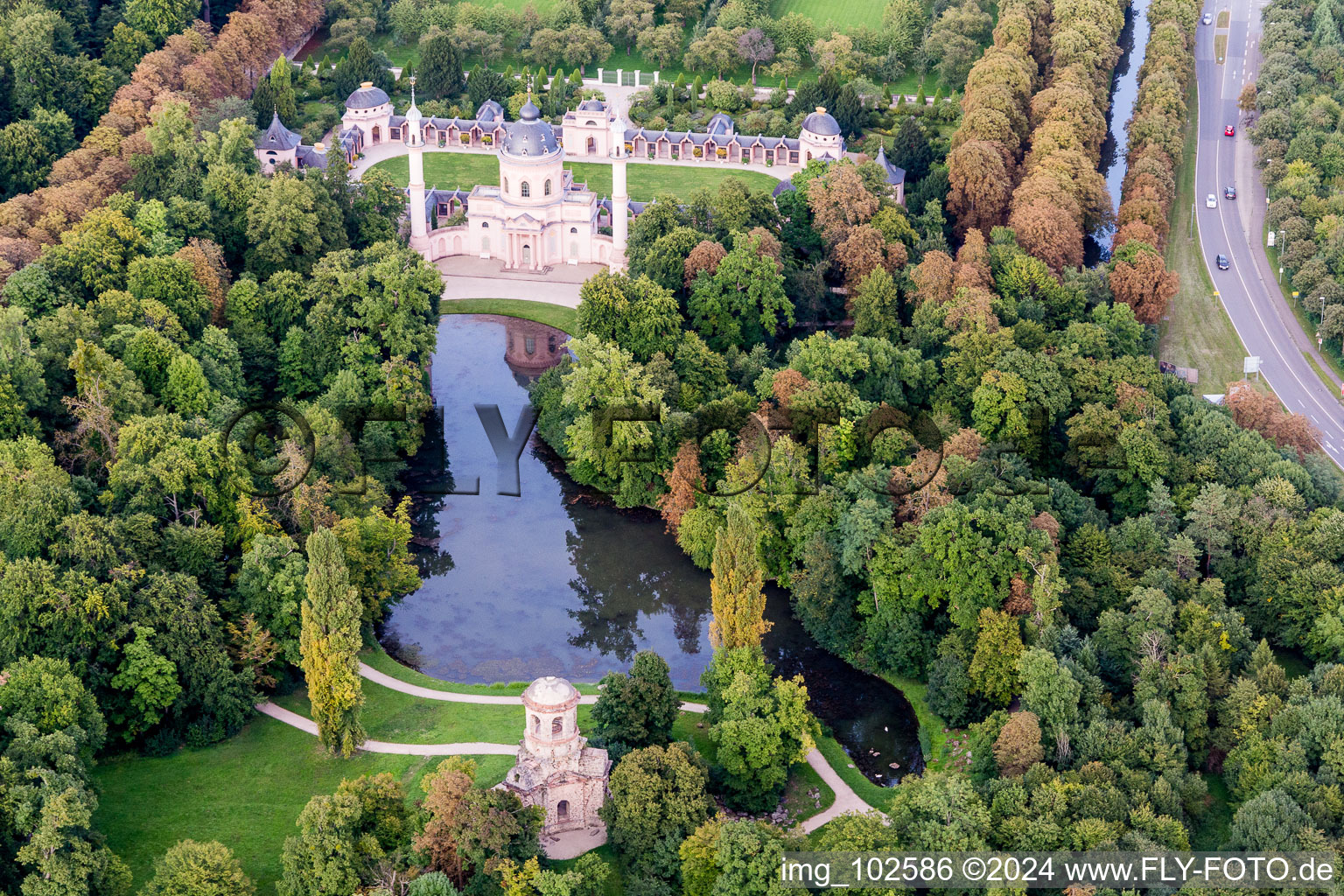 Building of the mosque in Schlossgarten in Schwetzingen in the state Baden-Wurttemberg, Germany